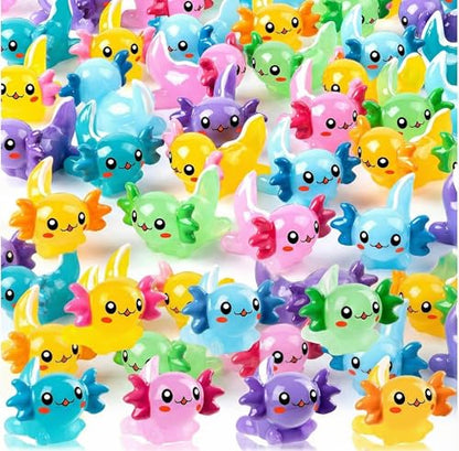 EMiEN 8 Pcs Miniature Hexagonal Salamander Tiny Animals Figurines - color: 8 Pcs Miniature Salamander
