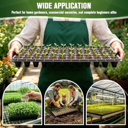 20 Pack Seed Starter Trays Heavy Duty Plastic Seedling Trays kit