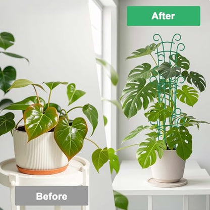Plant Trellis for Potted Plants 4 Pack Stackable Indoor Outdoor Climbing Houseplant Support with Garden Wire for Pothos Hoya Ivy Flower - size: 4 Pack