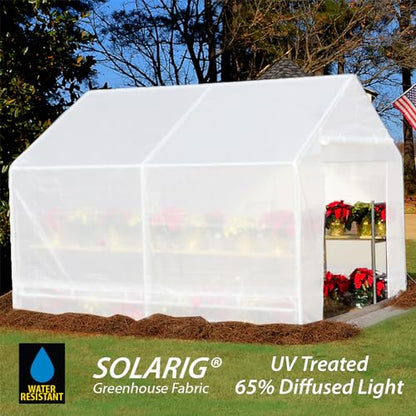 King Canopy 10-ft by 10-ft Greenhouse Replacement Cover, 180gsm Translucent/Opaque Polyethylene, GH1010T