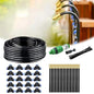 Automatic Greenhouse Drip Irrigation Kit – 20 Brass 360° Adjustable Nozzles, 65FT 1/2" Tubing & Misting System – Easy Setup & Water Saving for Hydroponics, Raised Beds, Flower Gardens & Outdoor Plants