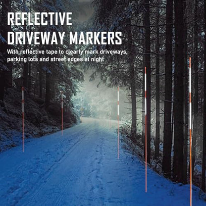 Autoparts 100Pack 72In Driveway Markers, 5/16-Inch Diameter Snow Stakes - size: 72" x 5/16"-100pcs