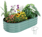 ZFHgarden Metal Planter Garden Flower Bed Raised Beds for Gardening Galvanized 4x2x1ft Galvanized Garden Bed - color: Green, size: 4x2x1FT（1pcs）