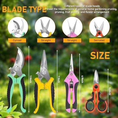 4-Pack Multifunctional Garden Scissors Set - style: BIDMLI02
