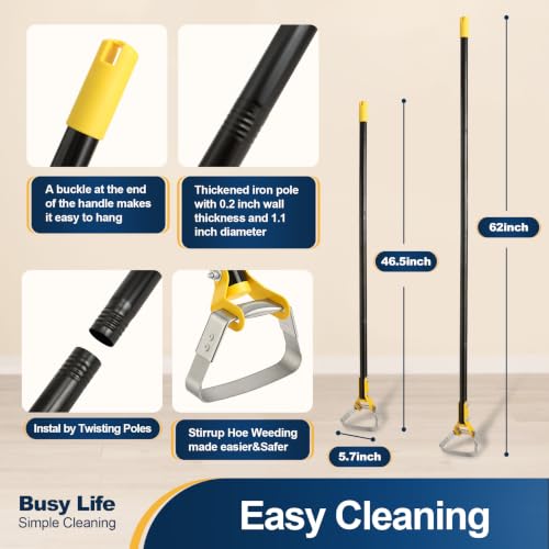 Yocada Hoe Garden Tool, Heavy Duty Weeding Hoes, Scuffle Stirrup Hoe
