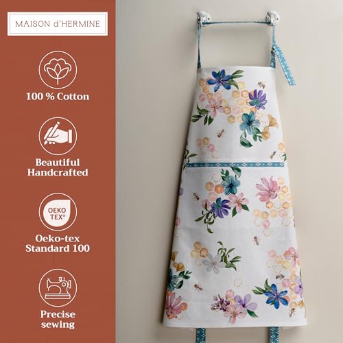 Maison d' Hermine Aprons for women with Pocket 100% Cotton (27.50"x31.50") - color: 077 - Meil