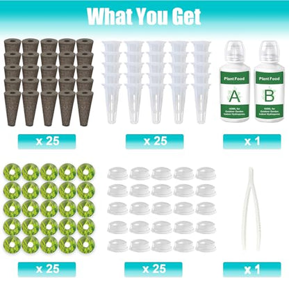 Replacement for Aerogarden Pods Hydroponic Accessories 103 Pcs - size: 103Pack Seed Pod Kits for Round Holes