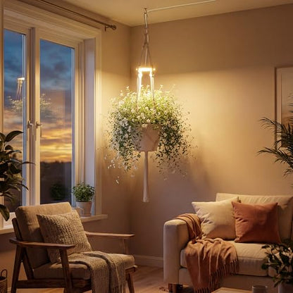 Hanging Plant Grow Lights for Indoor Plants with Timer - size: 1 Pack