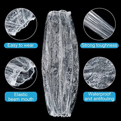 Yinder 200 Pcs Plastic Disposable Sleeves Arm Protectors Bulk - color: Clear