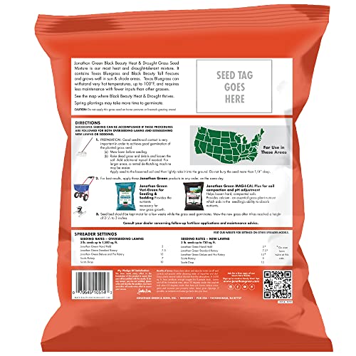 Jonathan Green Black Beauty Heat & Drought Resistant Grass Seed - 3 lb - size: 3 lb