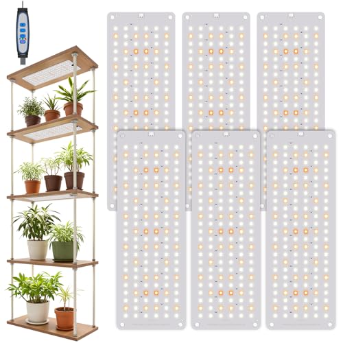 Garpsen Plant Light, 882 LEDs Full Spectrum 6000K Grow Light Panel, 6Panels - size: 6Panels