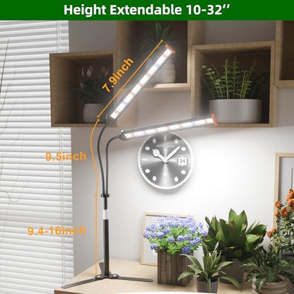 GooingTop Grow Light for Indoor Plants,Height 10-32'' with Dimming & Timer - size: 99Watts