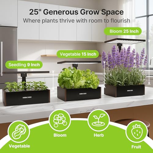 SUNCOZE Hydroponics Growing System, 20 Pods Indoor Herb Garden, Black