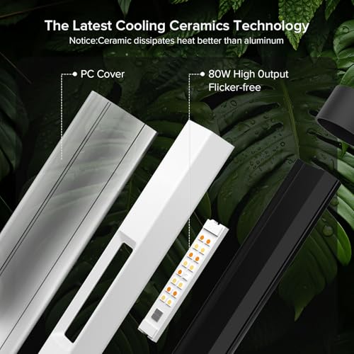 SANSI T10 Standing Grow Lights for Indoor Plants, Vertical Grow Light 4.4FT - size: 4.4FT