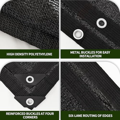 40% Shade Cloth 6×8FT, UV Sun Shade Mesh for Garden Plants - color: 40%Black, size: 6×8FT