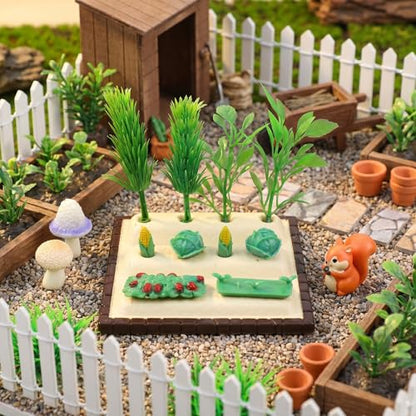 25 Pcs Miniature Stuff, Rustic Realistic Play Food