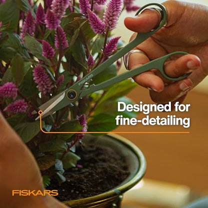 Fiskars 6" Plant Detailer Snips & Holder, Precision Indoor Gardening Tool - size: Detail Snipper