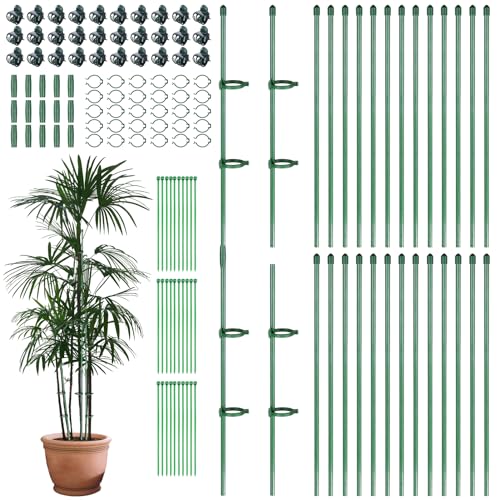 30 Pcs 12 in Adjustable Plant Sticks Green