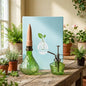 Topadorn Glass Plant Watering Kit, Plant Mister Spray Bottle - color: Green