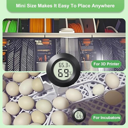 2-Pack Mini Hygrometer Indoor Humidity Meter Digital Thermometer - color: 2 Pcs