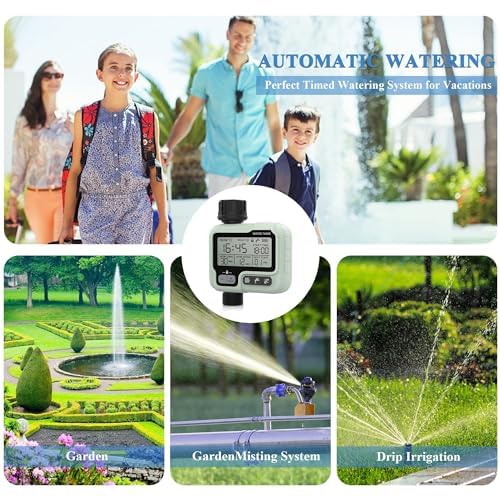 Hose Timer,Sprinkler Timers for Watering(Black), Automatic Outdoor Water Timer,Garden Irrigation System Controller,Timed Sprinklers for Yard,Hoses Timer for Lawn.
