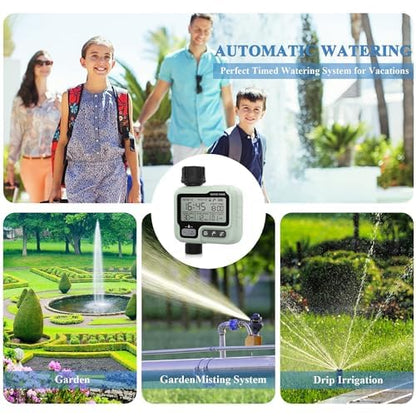 Hose Timer,Sprinkler Timers for Watering(Black), Automatic Outdoor Water Timer,Garden Irrigation System Controller,Timed Sprinklers for Yard,Hoses Timer for Lawn.