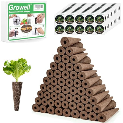 Growell 280Pcs Hydroponic Pods Kit, Seed Starter Refill for Indoor Garden - size: 280 Pcs