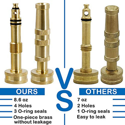 Twinkle Star Heavy-Duty Brass Adjustable Twist Hose Nozzle, 2 Pcs - color: Nozzle Twist 2 Pack