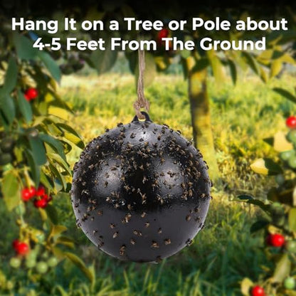 4 Pcs Large Fly Trap Balls Hanging Fly Catcher,Insect Bug - style: Insect Bug