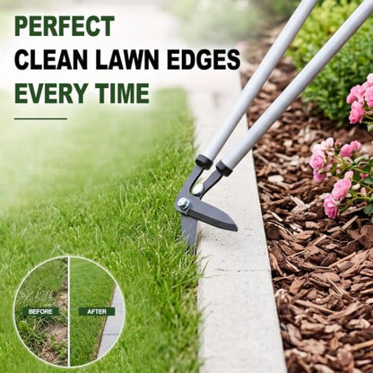 Chumia Long Handle Grass Shears for Lawn Landscaping, 38 Inch