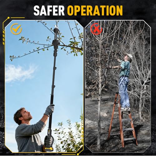 2-in-1 Pole Pruner & Shears Compatible with Dewalt 20V MAX (Tool Only)