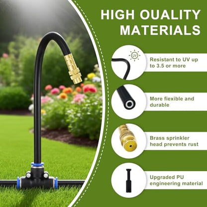 Drip Irrigation System Kit, 50FT Automatic Watering with Timer - size: 50FT with Timer