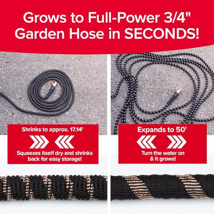 Pocket Hose 50 FT Copper Bullet Hose, 10-Pattern, 650psi - size: 50 Ft