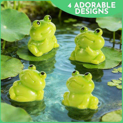 36pcs Mini Resin Frogs with Mini Suitcase Fairy Garden Accessory - size: Mini Frog