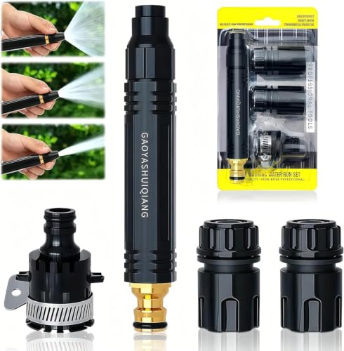 Heavy Duty High Pressure Hose Nozzle, 8X Booster Car Wash Water Gun with