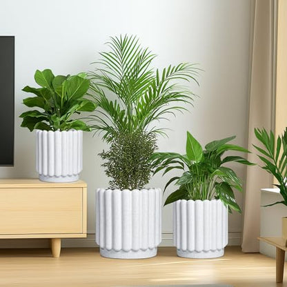 Ceramicfor Ceramic Planter, 7.6 Inch, White - color: Matte White, size: 7.6 Inch