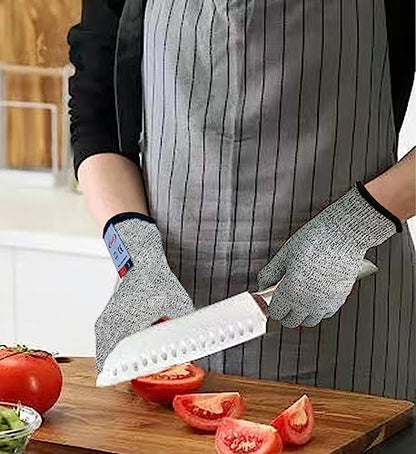 Cutting Gloves, 2 Pairs of Cut Resistant Gloves Food Grade, Cut Resistant Gloves for Kitchen, Oyster Shucking, Fish Fillet Processing, Carving Wood and Gardening(Medium-Grey) - color: Gray, size: Medium (Pack of 4)