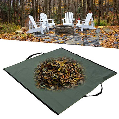 Leaf Tarp for Collecting Leaves, Large Capacity Oxford Cloth Foldable Leaf Bucket Leaf Collector Bag Reusable Yard Waste Bags Leaf Bag Holder for Collecting Leaves