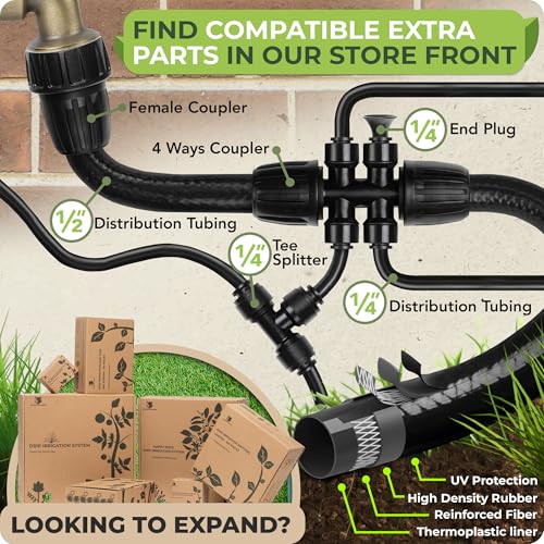 CARPATHEN 1/4" Quick Connect Irrigation Emitters Vortex Sprinker, 30 pcs