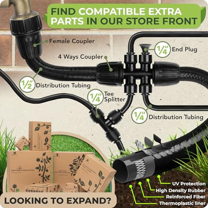 CARPATHEN 1/4" Quick Connect Irrigation Emitters Vortex Sprinker, 30 pcs