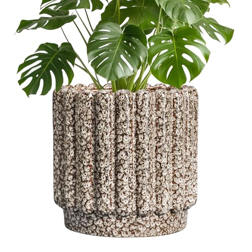 Ceramicfor Ceramic Planter, 9.6 Inch, Leopard Print White - color: Leopard Print White, size: 9.6 Inch