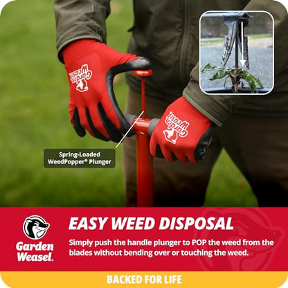 Garden Weasel WeedPopper Stand Up Weed Puller Tool for Dandelion Crabgrass