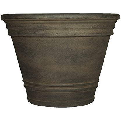 Sunnydaze Franklin 20'' Large Plastic Planter Pot for Plants, Sable - color: Sable