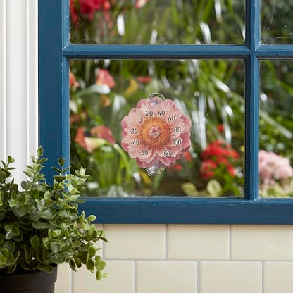 Taylor Silicone Suction Cup Thermometer - Sunflower Design - color: Pink