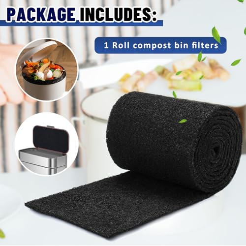 Reallnaive Square Compost Bin Charcoal Filter Sheets, Activated Carbon