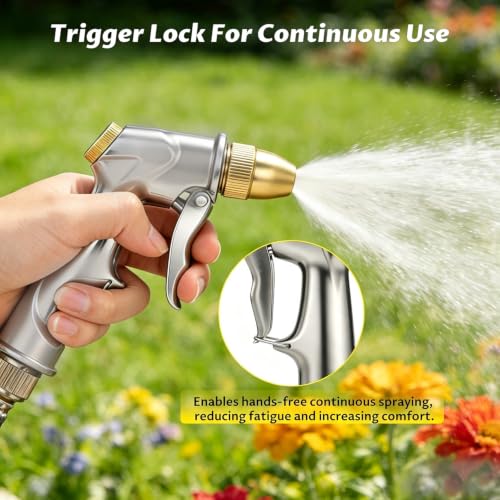 Lichamp Heavy Duty Garden Hose Nozzle Sprayer, High Pressure Water Nozzle