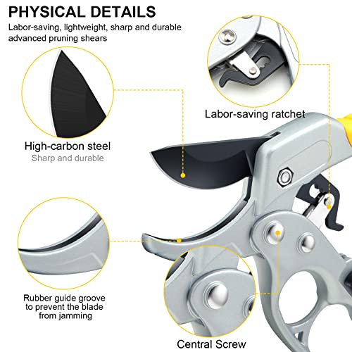 German-style Pruning Shears For Gardening - style: Yellow
