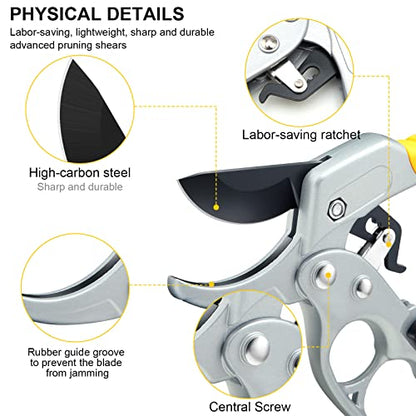 German-style Pruning Shears For Gardening - style: Yellow