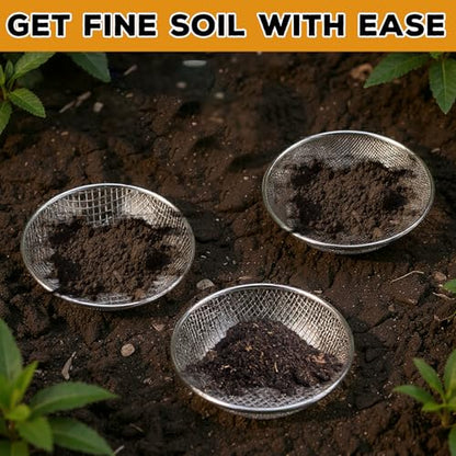 Sifter.Size 1/4" Mesh Soil Sifter Sieve - Heavy Duty Galvanized Screen for Compost, Dirt, Rocks, Gravel & Garden - Fits 5 Gallon Bucket, Rust-Resistant - Composting & Sifting Tool - style: 1/4 In