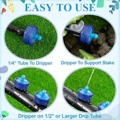 Upgrade Leak-Proof 60Pcs 0.5 GPH Pressure Compensating Drippers - color: 60 PCS 0.5GPH